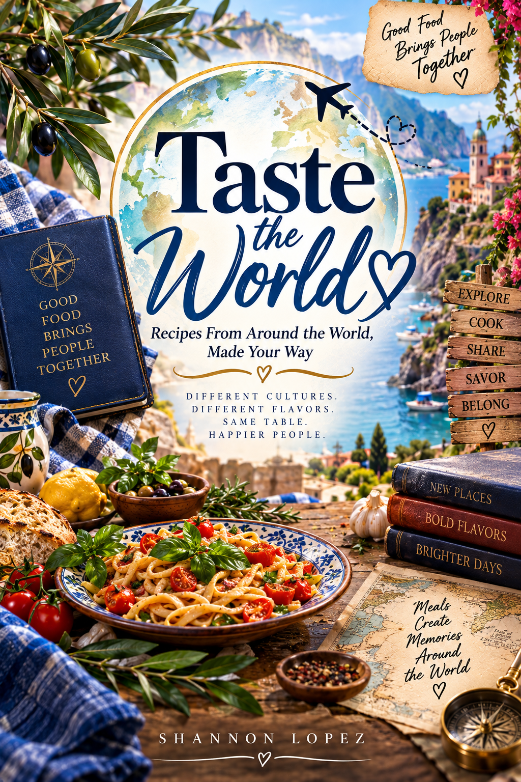 Taste the World cookbook cover by Shannon Lopez